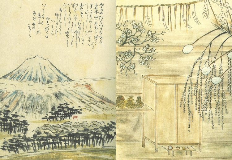 左／岩木山、 右／マユダマ